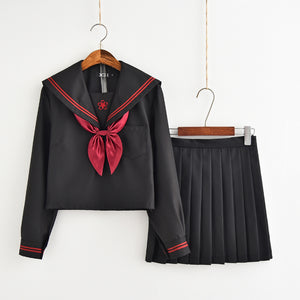School Uniform Sakura Embroideried Novelty Sailor Suits Yankee Uniform J40138