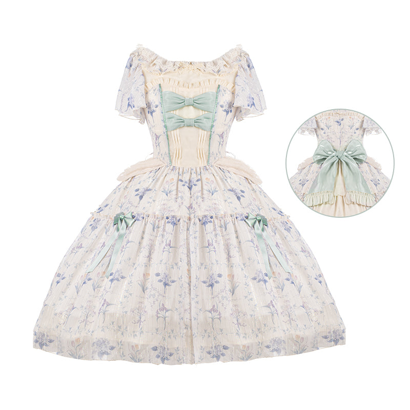 Vintage Elegant Floral Lolita Dress S22186