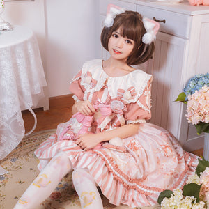 Japanese Sweet Pastoral Style Short-sleeved Dress