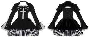Halloween Gothic Dark Thick Fake Two-piece Lolita Dress