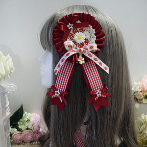 Sweet and Lovely Lolita Strawberry Straw Hat Sets