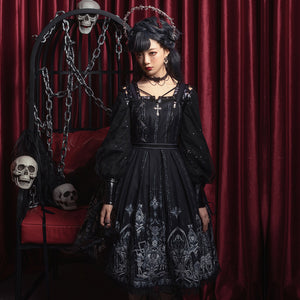 Summer Vintage Gothic Lolita Slip Dress