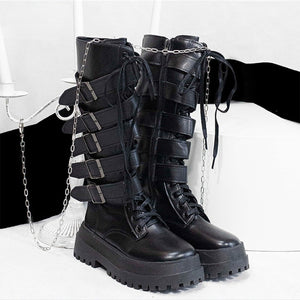 Gothic Thick-soled Long Boots S22523