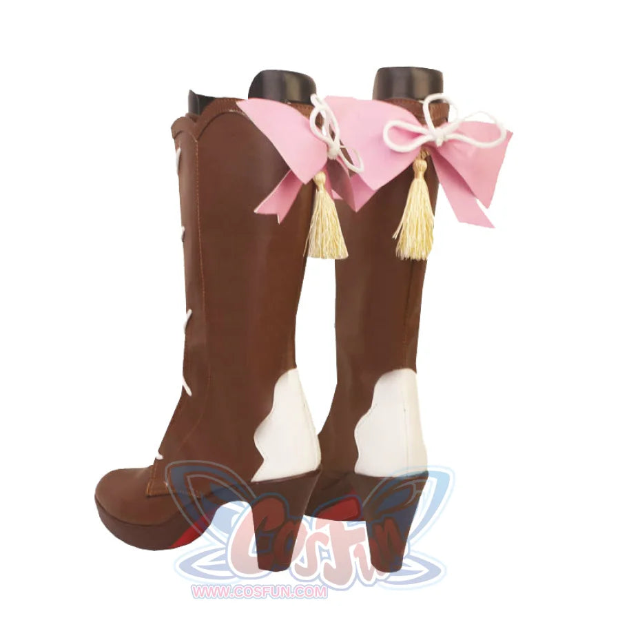 Genshin Impact Kamisato Ayaka Springbloom Missive Cosplay Boots C07288 Shoes &