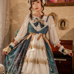 Royal Vintage and Elegant Lolita Long Jumper Skirt