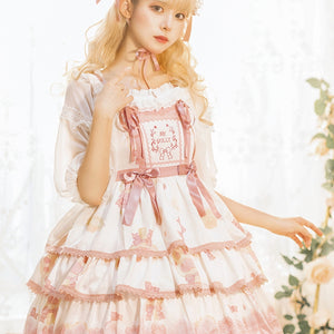 Summer Lovely Lolita High Waist Jumper Skirt