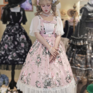 Rose of French Elegant Summer Lolita Short-sleeved Dress