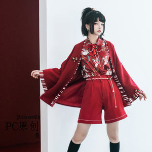 PRE-SALE Lolita Printed Shirt and Coat Suit