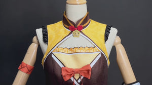 Genshin Impact Xiangling Cosplay Costume Jacquard version C02809  AA