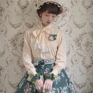 Elegant and Vintage Hollowed-out Long Sleeve Lolita Lace Shirt