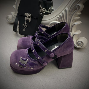 Original Velvet Lolita High Heel Shoes