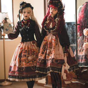 Gorgeous Gothic Lolita Drawstring Slim Skirt