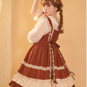 Sweet and Lovely Dot Lolita Jumper Skirt