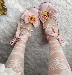 Summer Bow Knot Silk Stockings Lolita Stockings