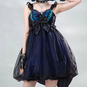 Halloween Lolita Butterfly Princess Ballet Bud Dress