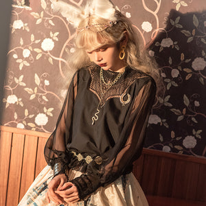 Egypt Style Embroidered Lolita Long Sleeve Shirt