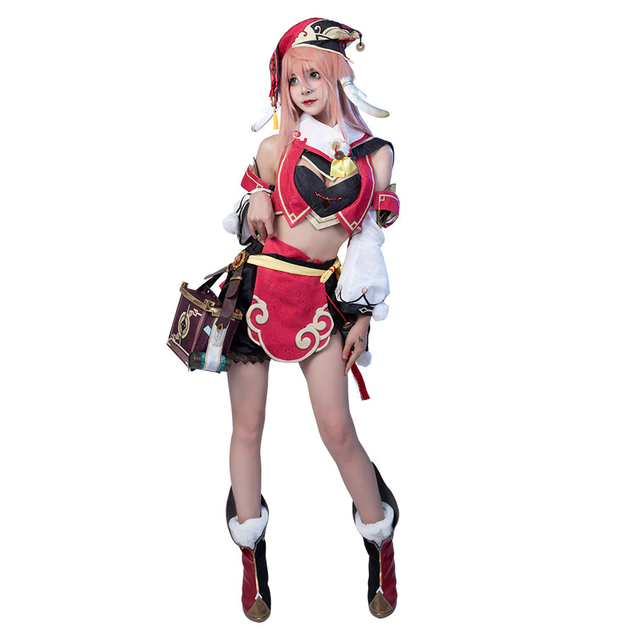 Ready To Ship Game Genshin Impact Yanfei Cosplay Costume Jacquard Version C00480 Costumes