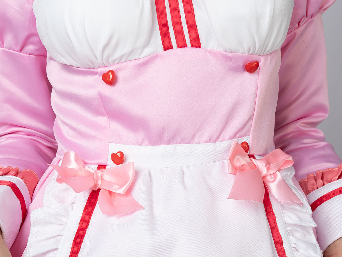 Ready to Ship Nekopara Chocola Cosplay Costume Pink Maid Outfit C00657