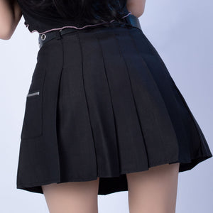 Harajuku Plaid JK Skirt Women High Waist Mini Tennis A-line Skirts J30084