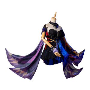 Genshin Impact Opulent Splendor Keqing Cosplay Costume C00935  A