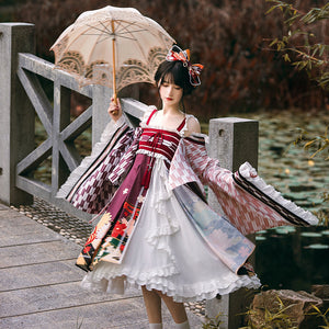 Arrow Feather Pattern Japanese Style Lolita Dress