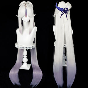 Genshin Impact Ningguang Orchid's Evening Gown Cosplay Wig Silver Hair C01075