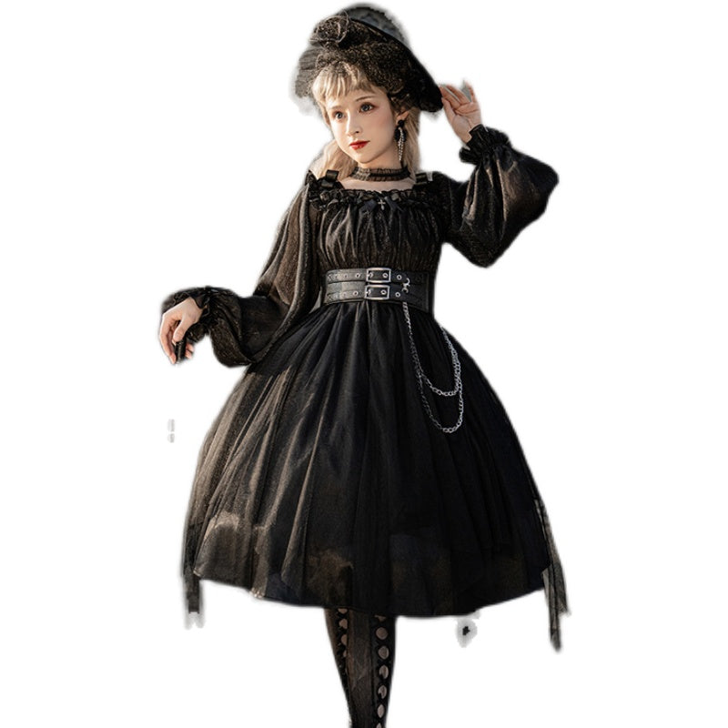Original Genuine Lolita Dress Irregular Long Sleeves Summer Dress S20253
