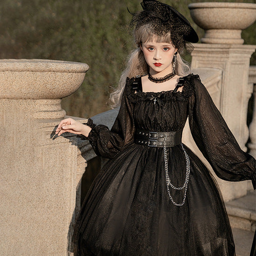 Original Genuine Lolita Dress Irregular Long Sleeves Summer Dress S20253