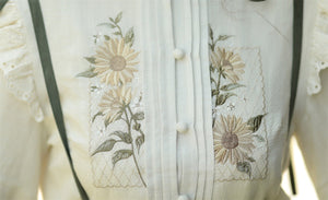 Chinese Style Sunflower Daily Lolita Strap Skirt