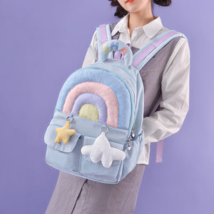 Lovely Rainbow Large-Capacity Backpack
