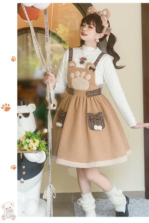 Autumn and Winter Warm Cute Bear Doll Lolita Dress