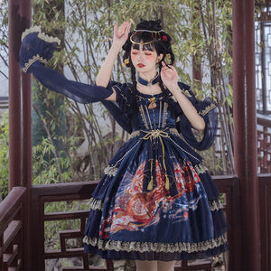 Summer Gorgeous Chinese Style Short Sleeve Lolita Dress