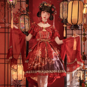 Summer Gorgeous Chinese Style Short Sleeve Lolita Dress