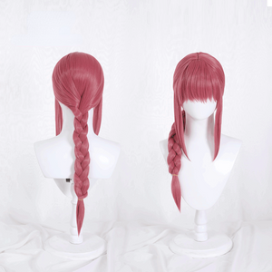 Chainsaw Man Makima Red Meat Braids Cosplay Wig C07023