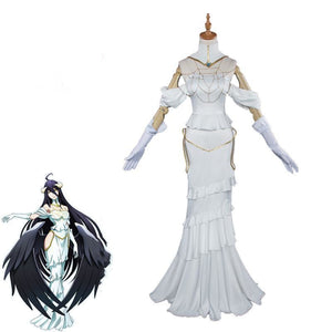 Albedo Overlord Cosplay Costume White Dress Costumes