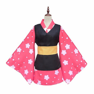 Anime Demon Slayer Kimetsu No Yaiba Makomo Full Set Cosplay Costume Women Mens Kimono Uniform Pvc