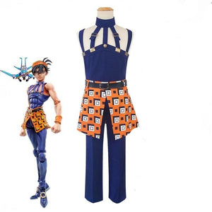Anime Jojo Jojos Bizarre Adventure Cosplay Costume Ghirga Narancia Uniforms Men Outfit Dress