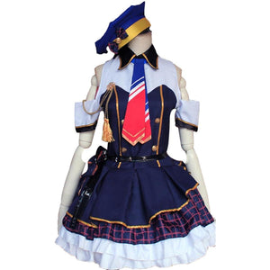 Anime Love Live! School Idol Project Minami Kotori Cosplay Costume Blue Dress Awakening Police