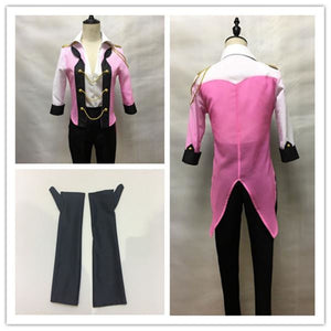 Anime Cosplay Yuri On Ice Costume Victor Nikiforov Uniform Halloween Pink Full Set / L Costumes