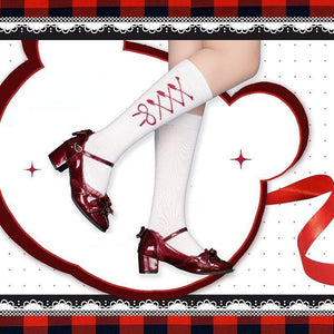 Lovely Bow Versatile Bear Lolita Calf Socks