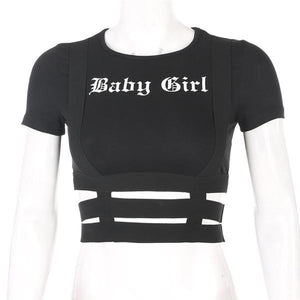 Baby Girl Hollow Design Short Top J20002
