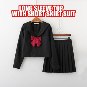 Bad Girls Jk College Uniform Sailor Suits J40360 Long Sleeve_Short Skirt / S School