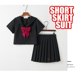 Bad Girls Jk College Uniform Sailor Suits J40360 Short Sleeve_Short Skirt / S School