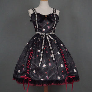 Halloween Gothic Lolita Lace Up Slip Dress