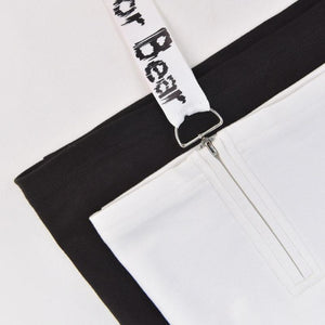 Bear Print Zipper Hollow Out Sleeves Crop Top Hoodie J30030 Sweatshirt