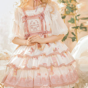Summer Lovely Lolita High Waist Jumper Skirt