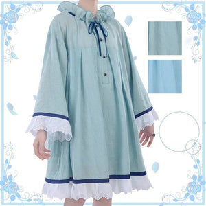 Black Butler Ciel Phantomhive Blue And Green Night Skirt Cosplay Costume / S Costumes