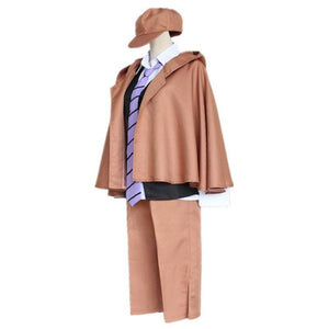 Anime Bungo Stray Dogs Detective Ranpo Edogawa Cosplay Costumes Vest & Cloak Pants Tie Hat Uniform