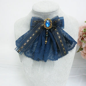 Original Gorgeous Lolita Rose Lace Hairband and Brooch S22670