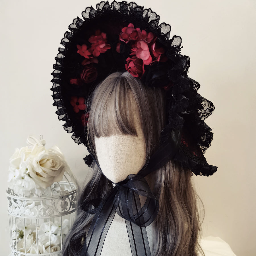 Original Gorgeous Lolita Wide Brim Lace Hat